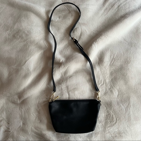Anthropologie 4-in-1 Black Leather Shoulder Bag - Picture 3 of 4